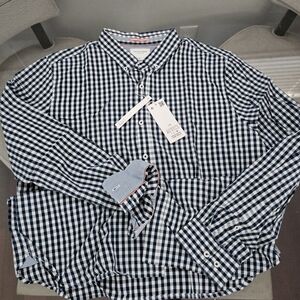 Men's Cactus Man Ricky Singh White Blue XL Long Sleeve Checkered